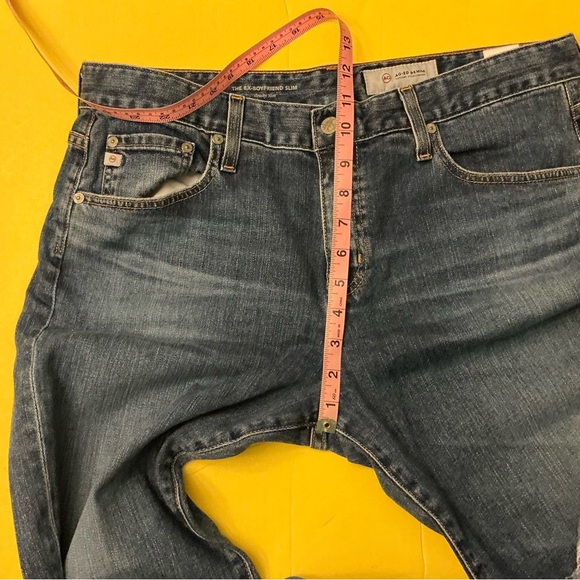 AG Adriano Goldschmied ex boyfriend distressed jeans sz 32 - Picture 11 of 12